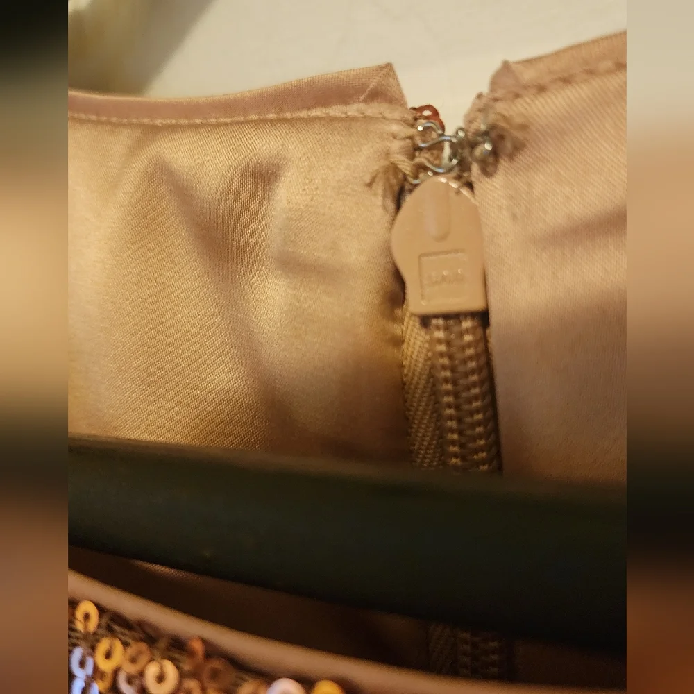 Ever New Melbourne Juniper Sequin Wrap Mini Dress Size 2. Champagne Pink - Picture 11 of 14